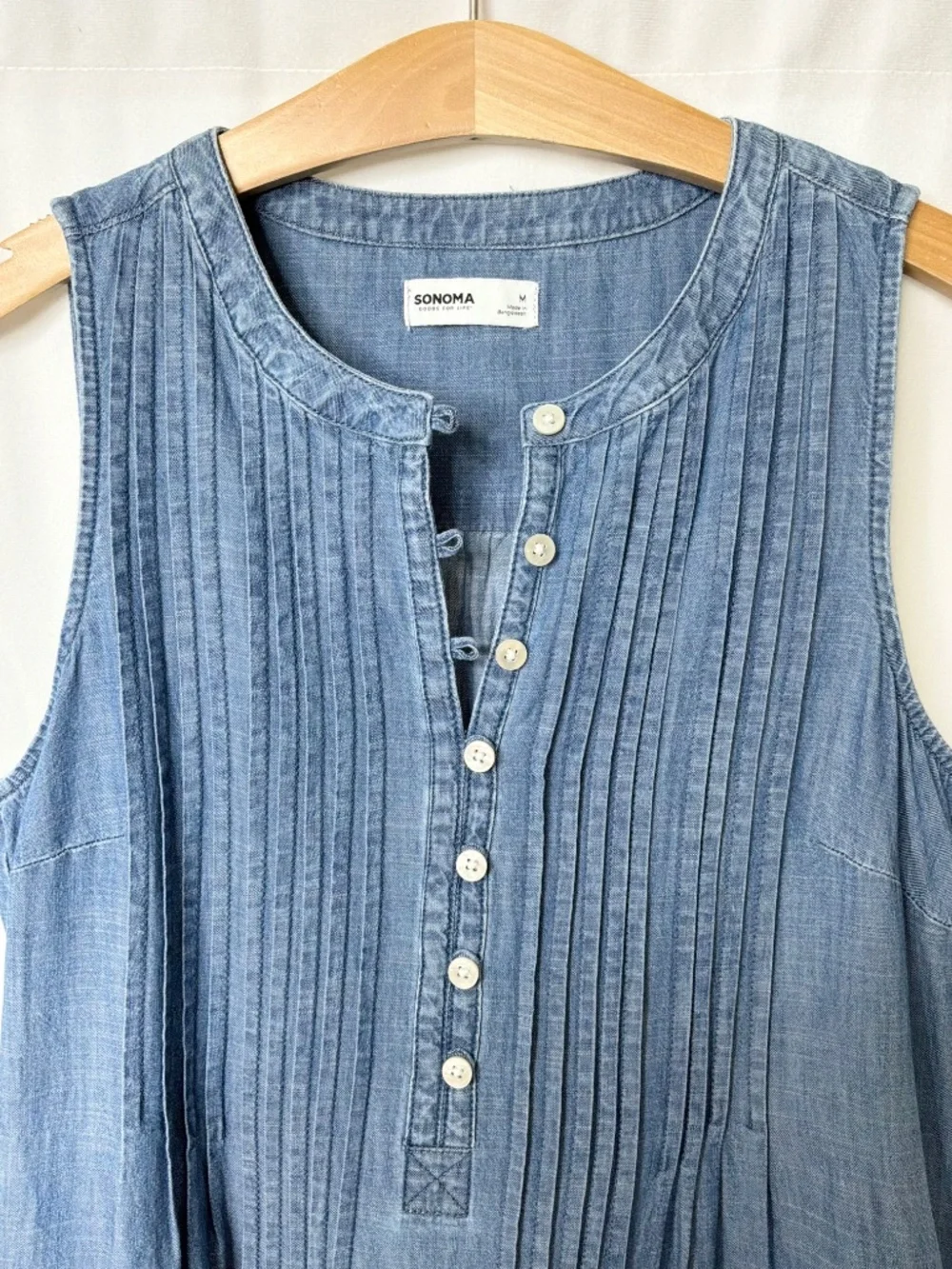 Sonoma Goods for Life Women’s Denim Colored Mini Sleeveless Dress - Picture 2 of 5
